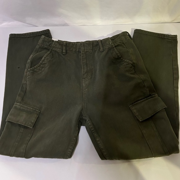PACSUN Cargo pants army green straight leg 100% cotton - Picture 1 of 7